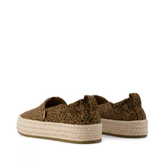 Valencia Platform Kids Espadrille Toffee Leopard Print
