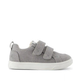Cruz Double Strap Drizzle Grey Heritage Canvas Toddler Sneaker