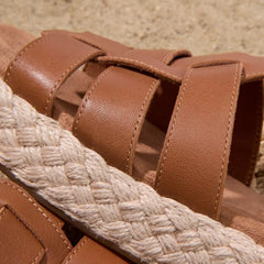 Womens Jac Fisherman Sandal Brown Sugar Leather