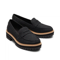 Cara Black Leather Loafer