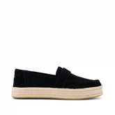 Womens Blakely Loafer Espadrille Black Suede
