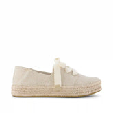 Womens Carolina Lace-Up Espadrille Champagne Glimmer Canvas