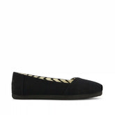 Womens Alpargata Ballet Flat All Black Heritage Canvas