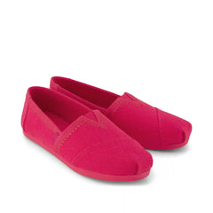 Womens Alpargata Classic Fuchsia Embroidered Heritage Canvas