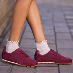 Womens TRVL Lite Palisade Sneaker Water Repellent Burgundy Vintage Twill