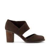 Womens Milan Nova Heel Chocolate Brown Kid Suede