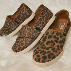Womens Alpargata Plus Brown Sugar Leopard Print Suede