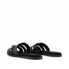 Womens Sol Slide Sandal Black Leather
