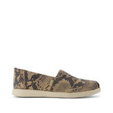 Womens Alpargata Plus Taupe Snake Print Suede