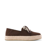 Womens Carolina Lace-Up Espadrille Hot Cocoa Deco Stitch