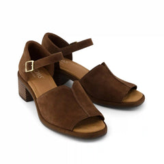 Womens Ines Heel Hot Cocoa Kid Suede