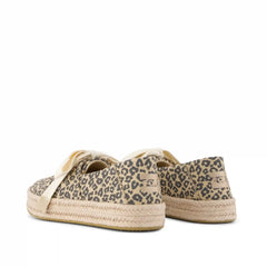 Womens Carolina Lace-Up Espadrille Natural Leopard Spots