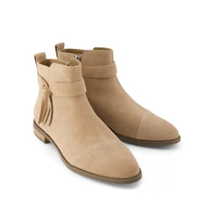 Womens Stacey Ankle Bootie Taupe Suede