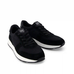 TRVL Lite Retro Runner Black Suede Water Repellent Sneaker