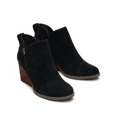 Goldie Black Suede Wedge Boot