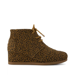 Toffee Micro Leopard Desert Wedge Kids Boot