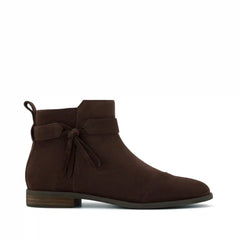 Womens Stacey Ankle Bootie Chocolate Brown Suede