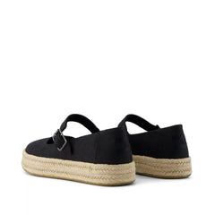 Carolina Mary Jane Espadrille Black Heavy Canvas