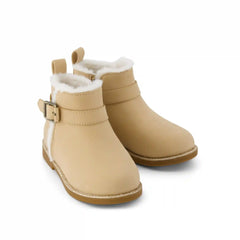 Light Caramel Nubuck w/ Faux Fur Mia Toddler Boot