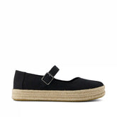 Carolina Mary Jane Espadrille Black Heavy Canvas