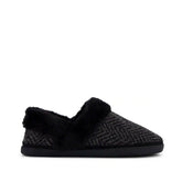 Womens Oslo Convertible Slipper Black Herringbone