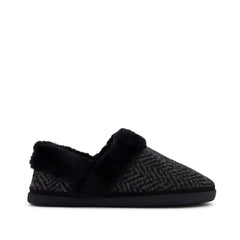 Womens Oslo Convertible Slipper Black Herringbone
