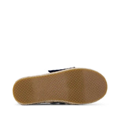 Carolina Lace-Up Kids Espadrille Navy Beachside Woven