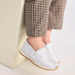 Resident Plus Toddler Sneaker Silver Metallic Twill