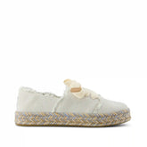Carolina Lace-Up Espadrille White Onyx Textured Denim