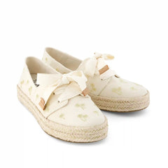 Womens Carolina Lace-Up Espadrille Metallic Embroidered Palm Trees