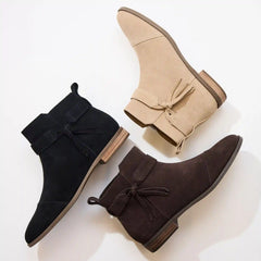 Womens Stacey Ankle Bootie Black Suede