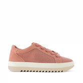 Womens Rea Lace-Up Platform Sneaker Bloom Mesh and Suede