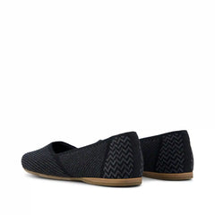 Womens Gemma Flat Black Engineered Knit