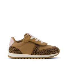 TRVL LITE Retro Runner Toddler Sneaker Water Repellent Toffee Leopard