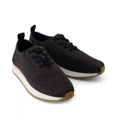 Womens Resident Plus Lace-Up Sneaker Charcoal Engineered Knit