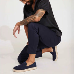 Alonso Navy Heritage Canvas Rope Loafer