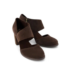 Womens Milan Nova Heel Chocolate Brown Kid Suede