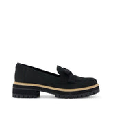 Womens Cara Bow Loafer Black Leather