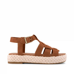 Womens Jac Fisherman Sandal Brown Sugar Leather