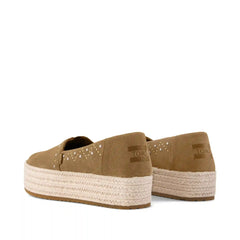 Womens Valencia Platform Espadrille Toffee Suede