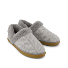 Womens Oslo Convertible Slipper Drizzle Grey Herringbone
