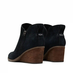 Goldie Black Suede Wedge Boot