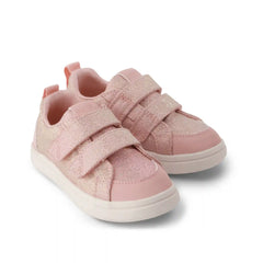 Cruz Double Strap Toddler Sneaker Pink Quartz Iridescent Woven