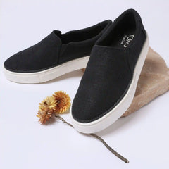Womens Emily Slip On Sneaker Black Heritage Canvas