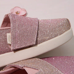 Alpargata Classic Kids Shoe Rose Glitter Corduroy