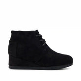 Black Microsuede Desert Wedge Kids Boot