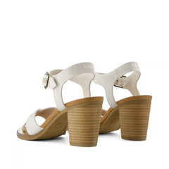 Majorca Ankle Strap Heeled Sandal Natural Yarn Dye