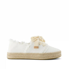 Carolina Lace-Up Espadrille White Beachside Woven