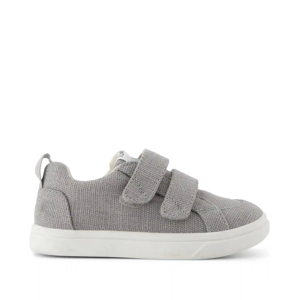 Cruz Double Strap Drizzle Grey Heritage Canvas Toddler Sneaker