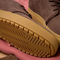 Mens Carlo Mid Terrain 2.0 Sneaker Water Resistant Oak Brown Leather
